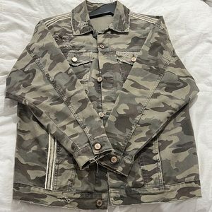 Zara Camo Denim Jean Jacket